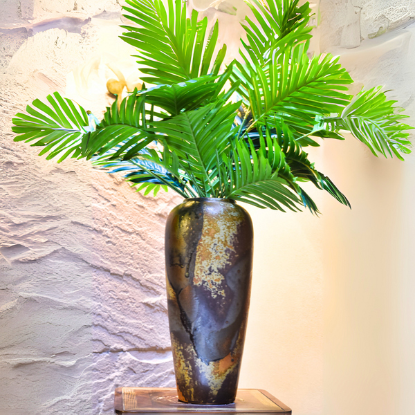 Vase - Rust and Gold
